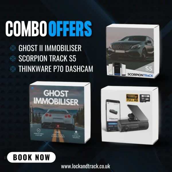 Combo: Ghost Immobiliser + ScorpionTrack S5 + Thinkware F70 PRO Dash Cam