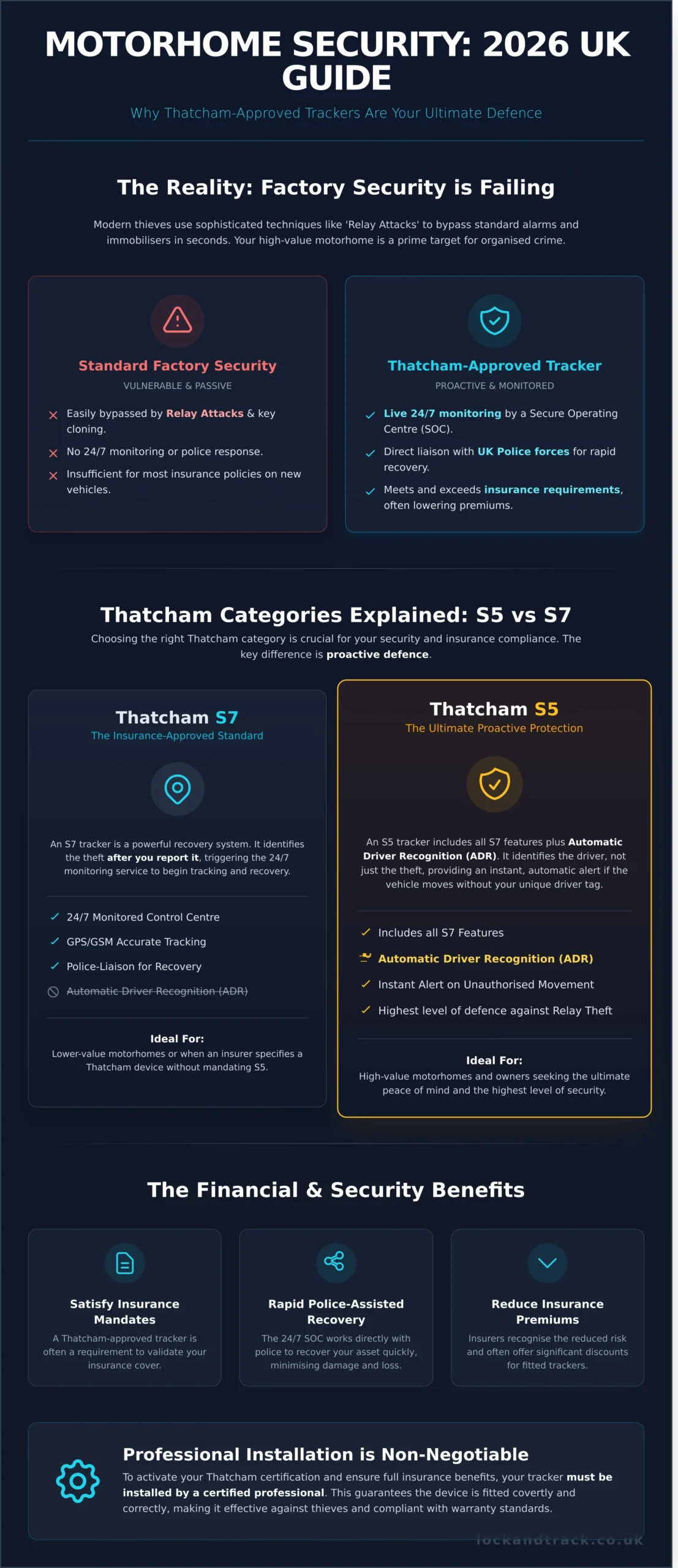 Motorhome Trackers: The Ultimate 2026 UK Security & Insurance Guide - Infographic