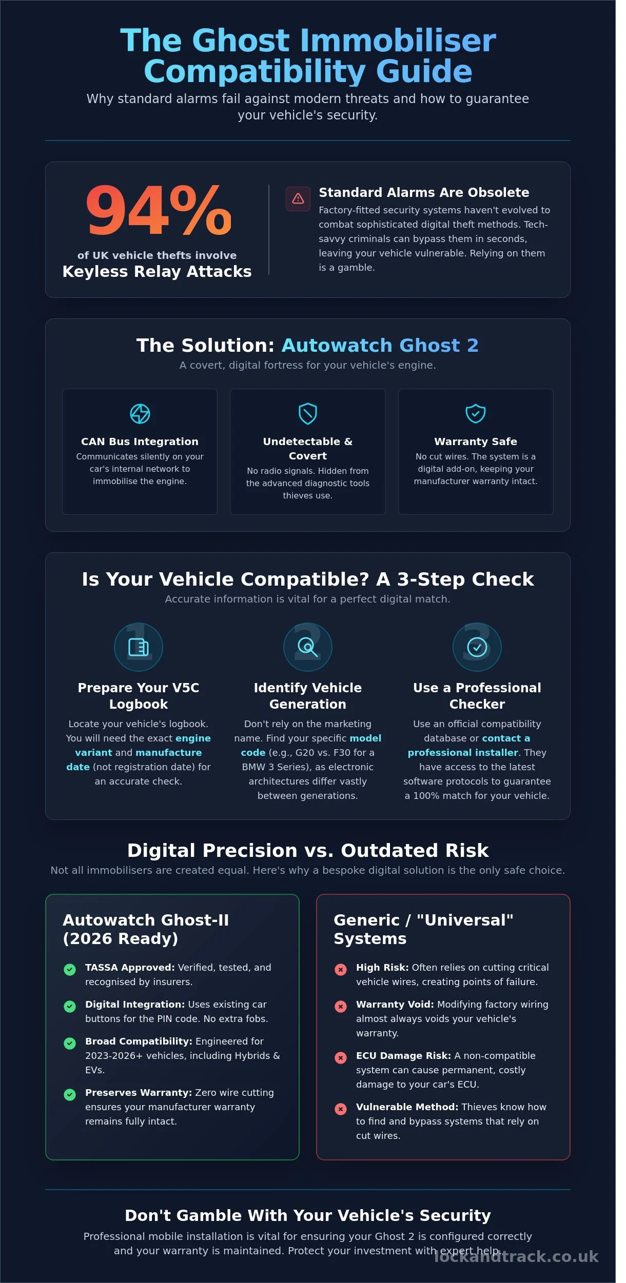 Ghost Immobiliser Compatibility Checker: Is Your Vehicle Protected for 2026? - Infographic