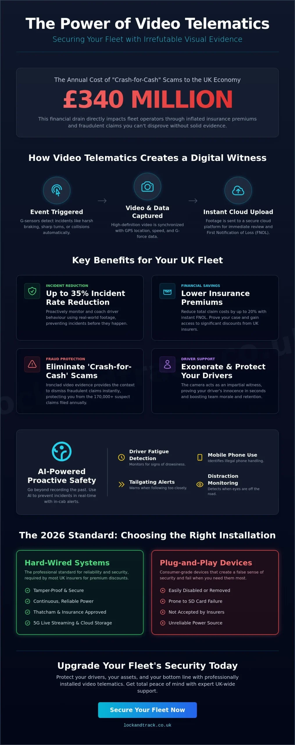 Video Telematics for Fleet Safety: The 2026 UK Guide to Visual Security - Infographic