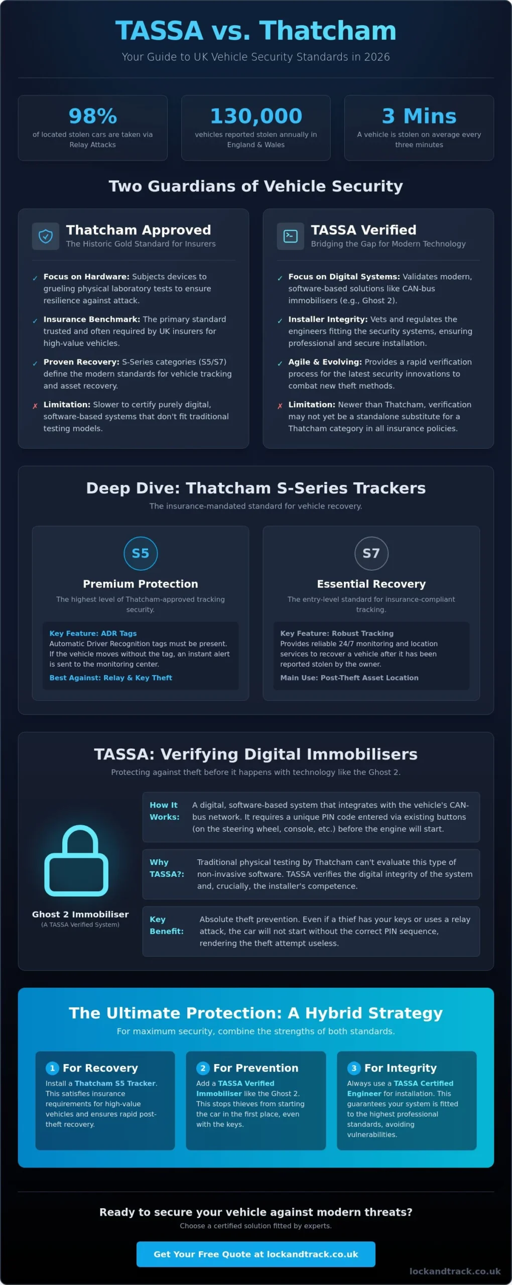 TASSA Approved vs Thatcham Approved: Which UK Security Standard Do You Need in 2026? - Infographic