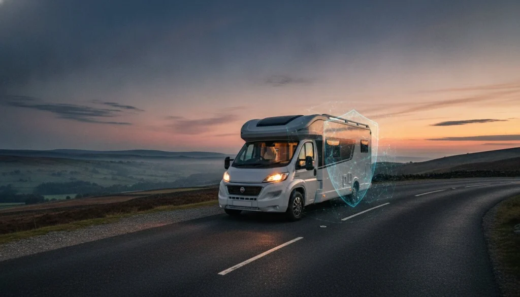 Motorhome Trackers The Ultimate 2026 Guide to UK Security Insurance Hero Image Lock and Track